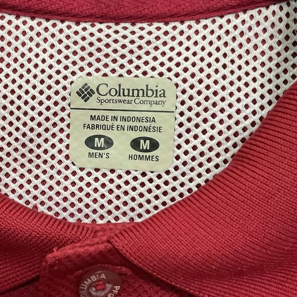 Columbia PFG Alabama Omni-Shade Polo Shirt Men's Sz Medium Crimson Tide Bama - Picture 3 of 6